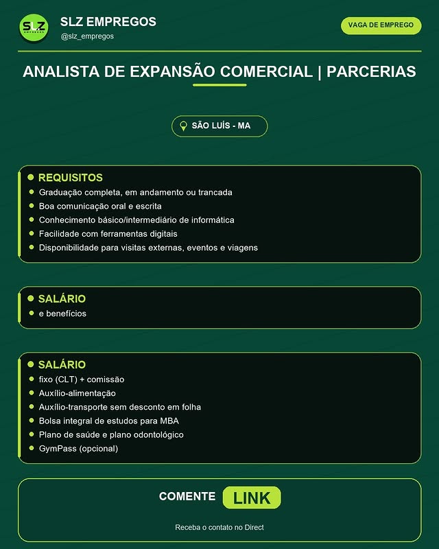 Analista de Expansao Comercial Parcerias