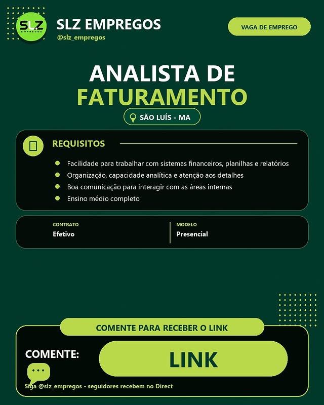 Analista de Faturamento - São Luis