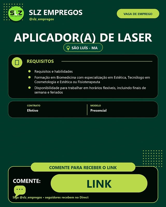 Aplicador(a) de Laser | São Luís - Shopping Golden Calhau