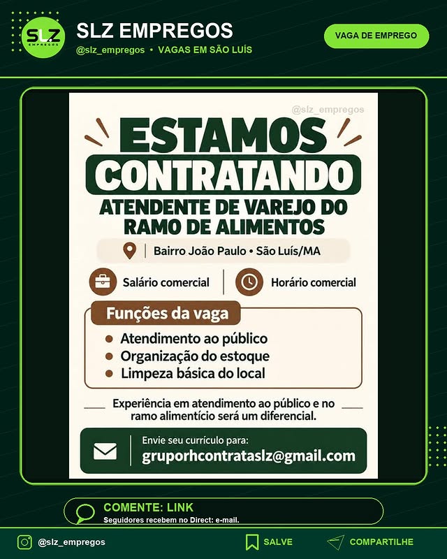 Atendente de Varejo do Ramo de Alimentos