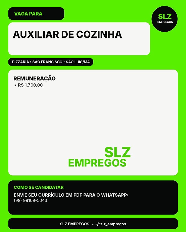 Auxiliar Cozinha Pizzaria