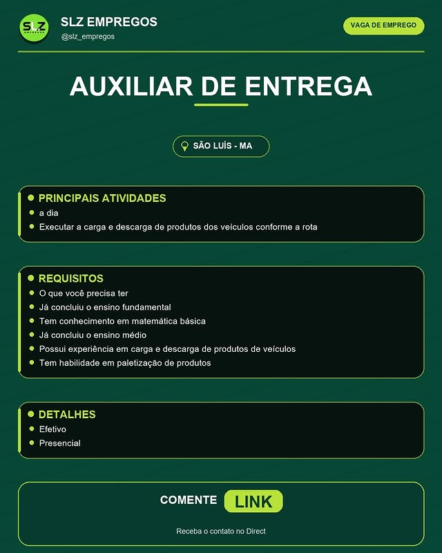 Auxiliar de Entrega