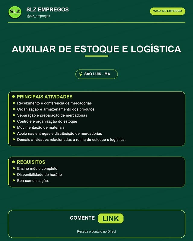 Auxiliar de Estoque e Logística