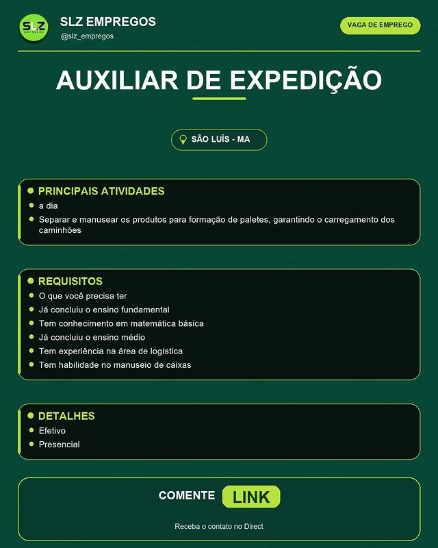 Auxiliar de Expedição