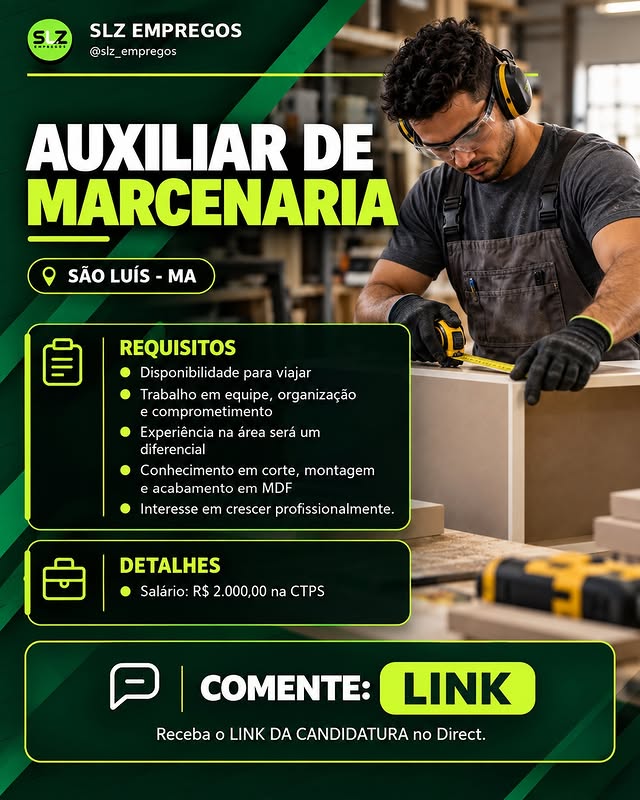 AUXILIAR DE MARCENARIA