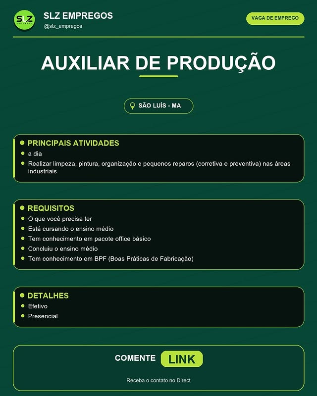 Auxiliar de Produção