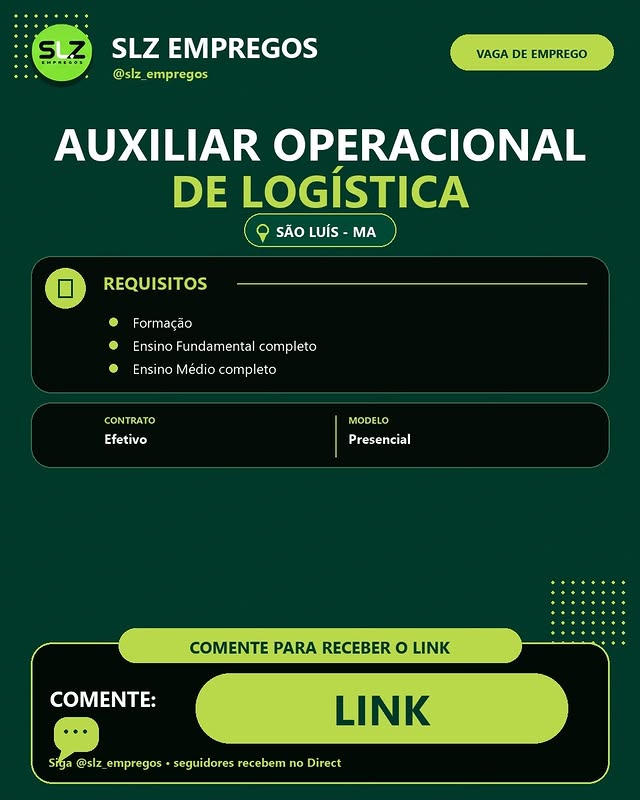 Auxiliar Operacional de Logística - São Luís/MA