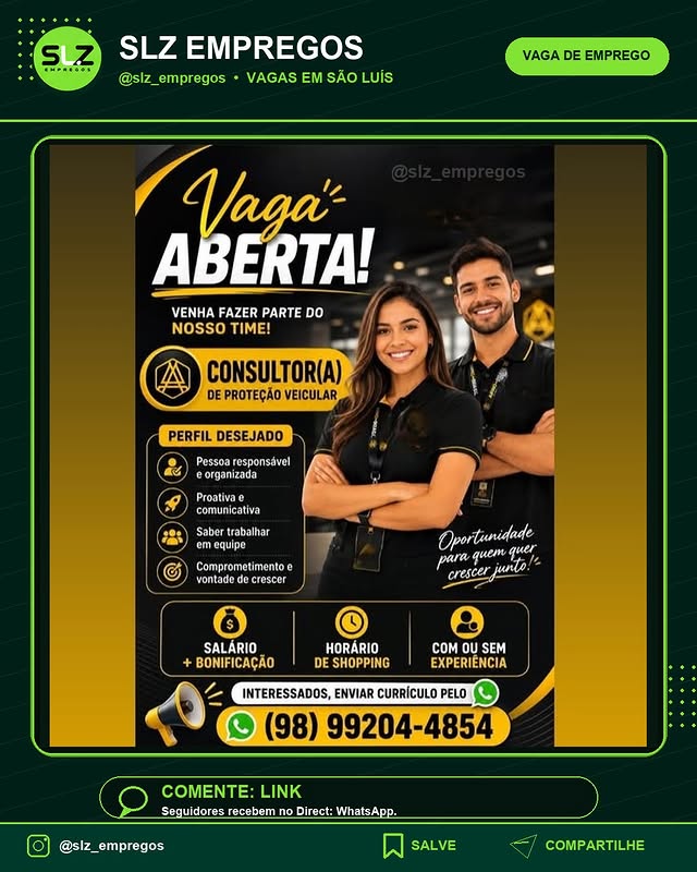 Consultor A de Protecao Veicular Cidade Sao Luis Ma