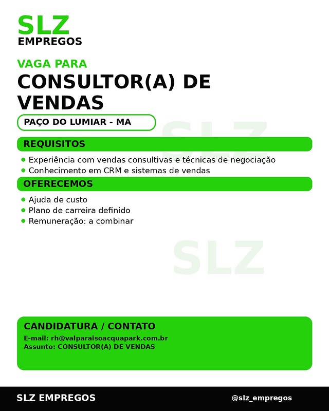 Consultor(a) de Vendas