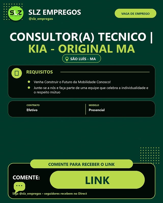 CONSULTOR(A) TECNICO | KIA - ORIGINAL MA