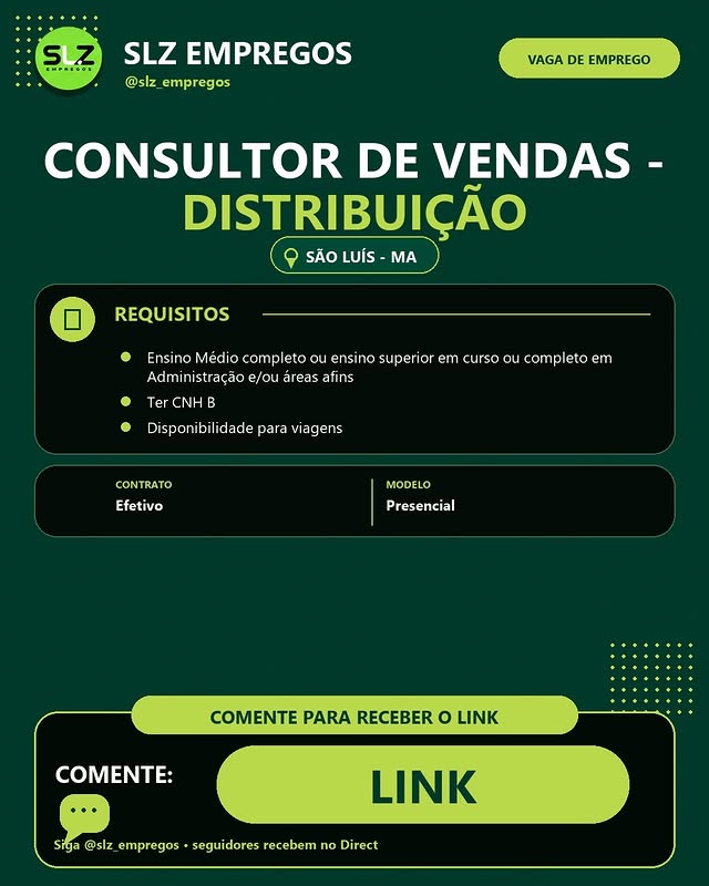 Consultor de Vendas - Distribuição