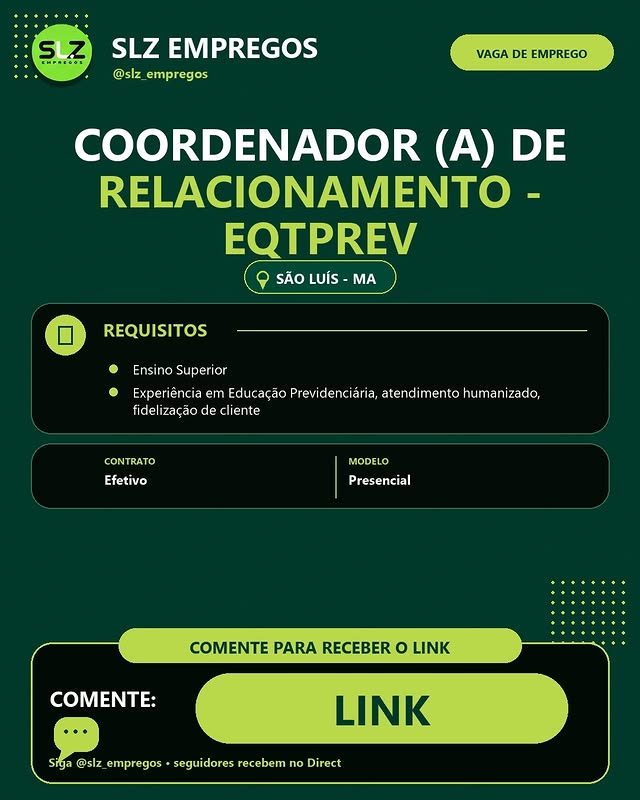 Coordenador (a) de Relacionamento - EQTPREV