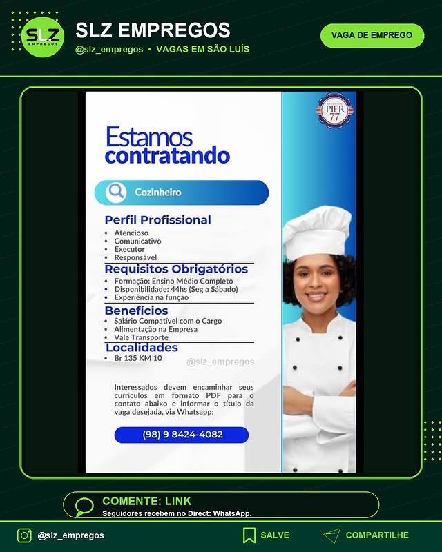 Cozinheiro Perfil Profissional Atencioso Comunicativo Executor Responsavel