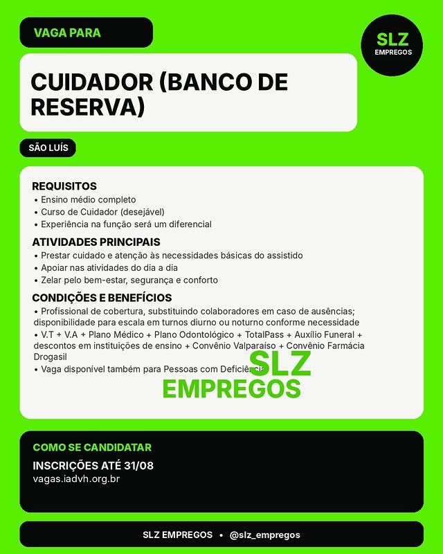 Cuidador Banco Reserva