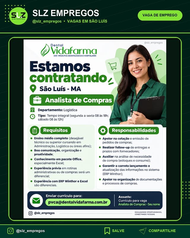 Dental Vidafarma Analista Compras Feed