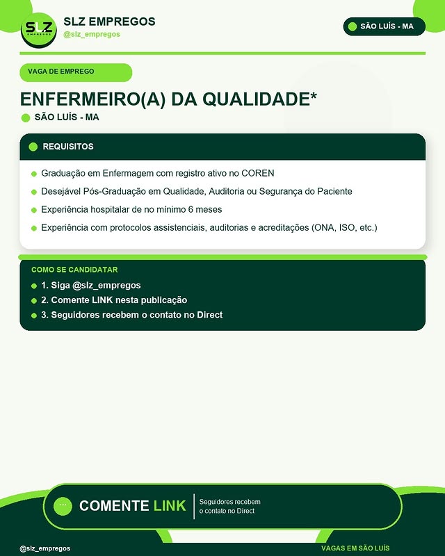 ENFERMEIRO(A) DA QUALIDADE*