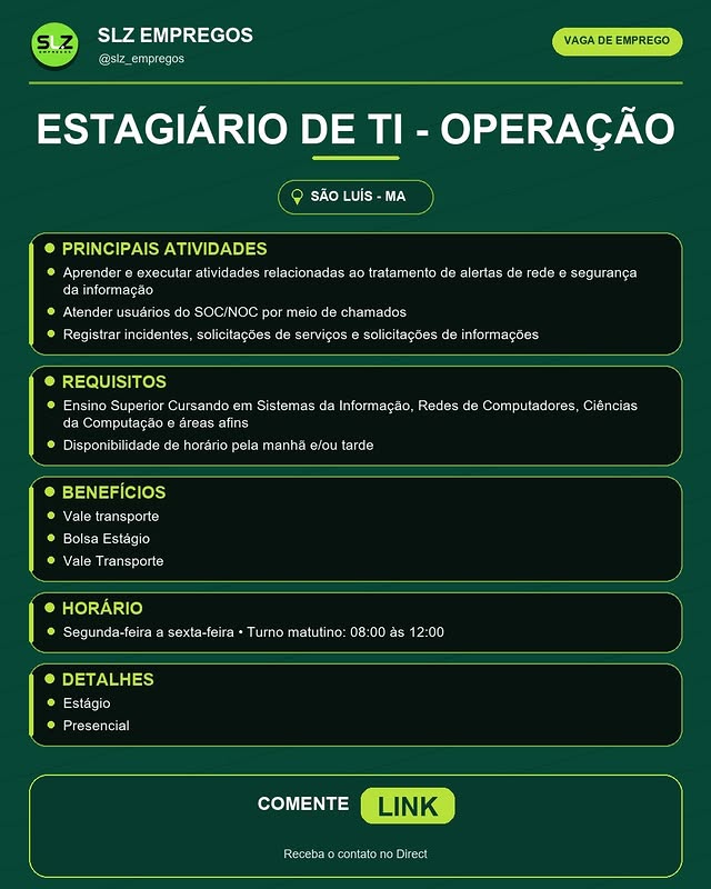 Estagiário de TI - Operação