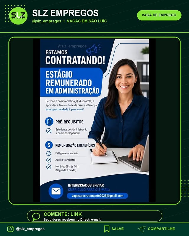 Estagio Remunerado em Administracao Se Voce