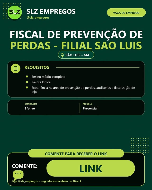 FISCAL DE PREVENÇÃO DE PERDAS - FILIAL SAO LUIS