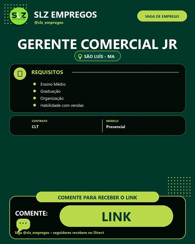 Gerente Comercial Jr