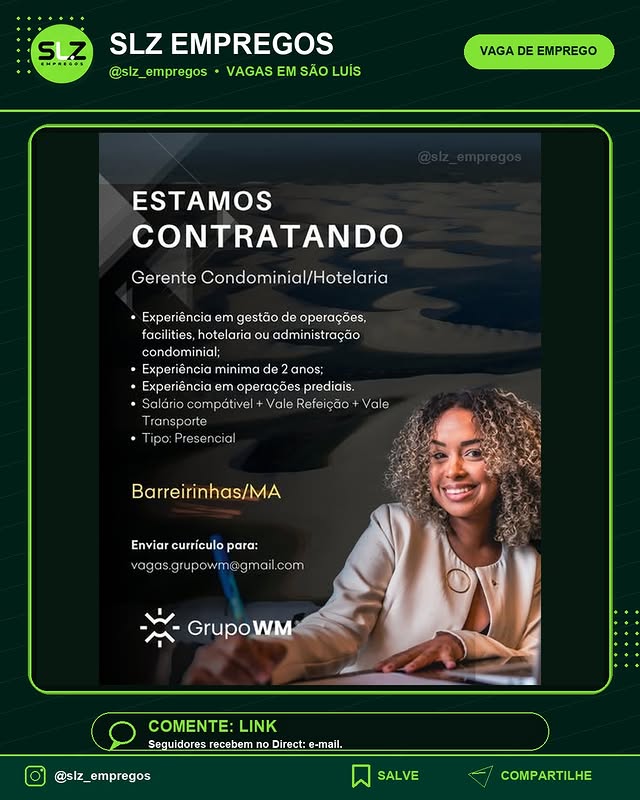Gerente Condominial Hotelaria Experiencia em Gestao de Operacoes