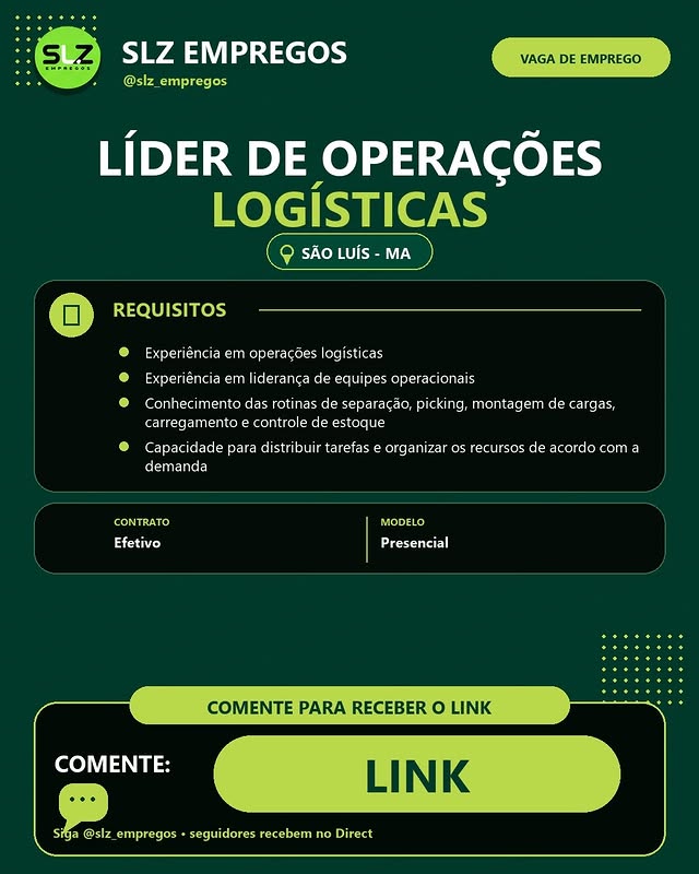 Líder de Operações Logísticas - São Luis