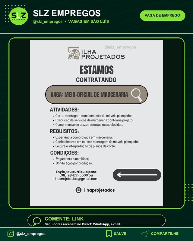 Meio Oficial de Marcenaria