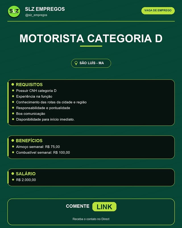 Motorista Categoria D