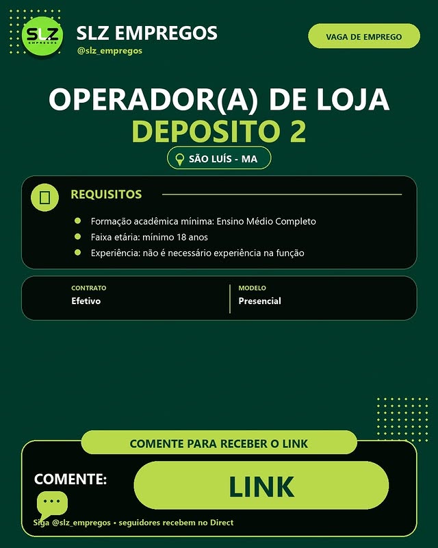 Operador(a) de Loja deposito 2