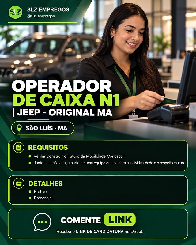 OPERADOR DE CAIXA N1 | JEEP - ORIGINAL MA
