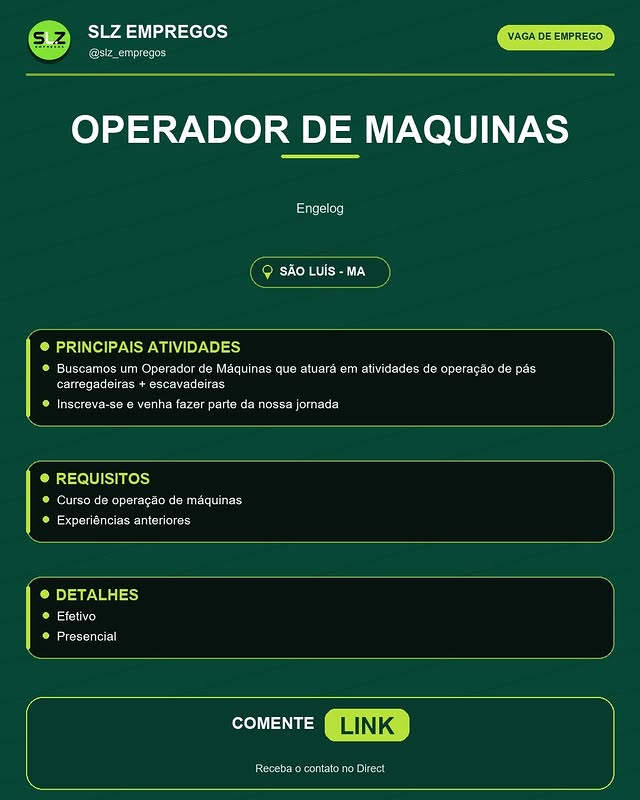 OPERADOR DE MAQUINAS