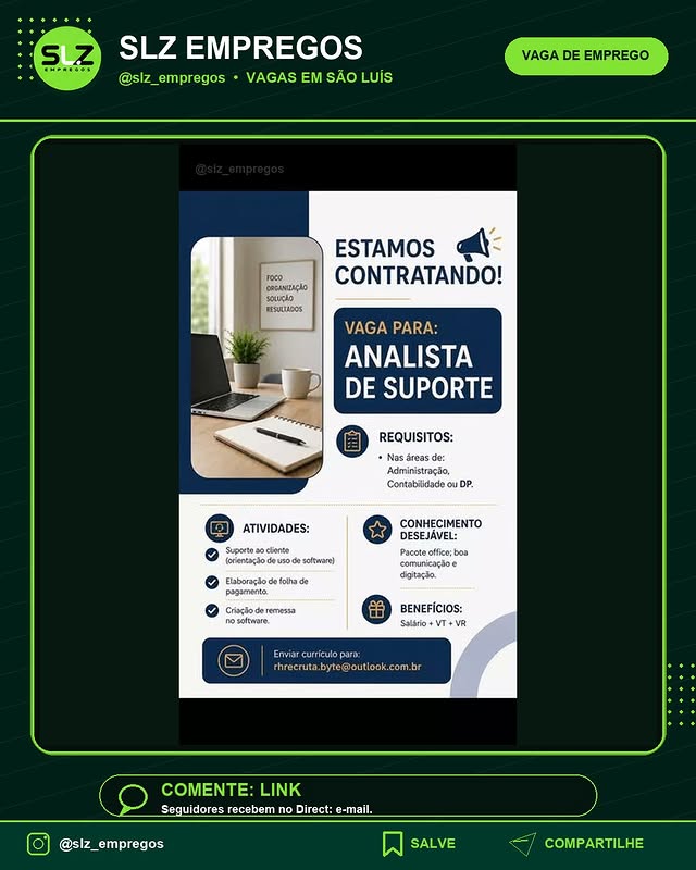 Para Analista de Suporte