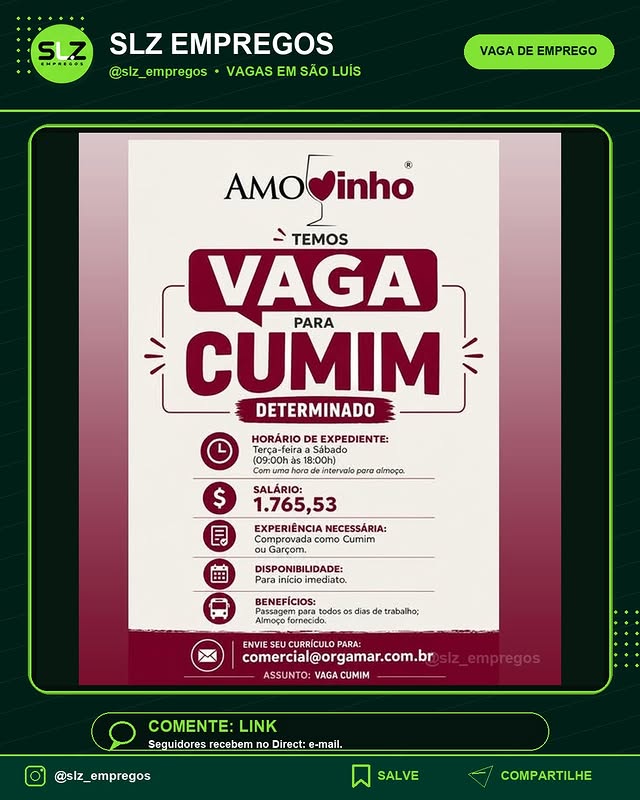 Para Cumim Determinado Horario de Expediente Terca Feira