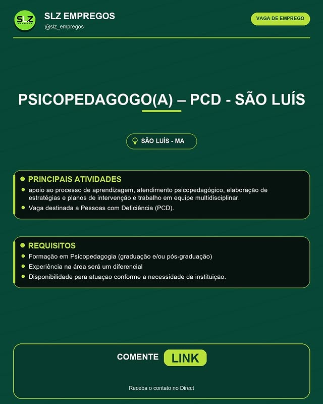 | PSICOPEDAGOGO(A) – PCD - São Luís