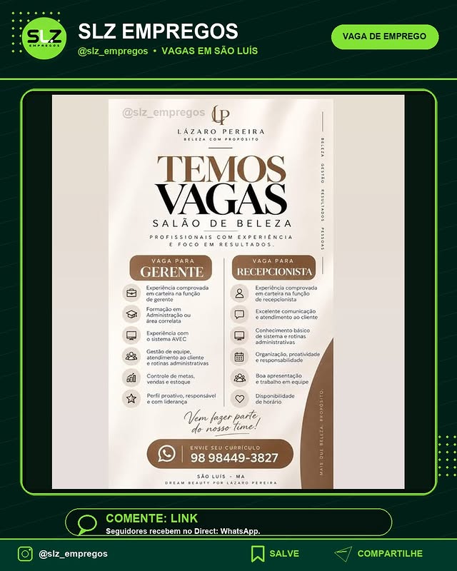 Salao de Beleza Profissionais Com Experiencia Efoco