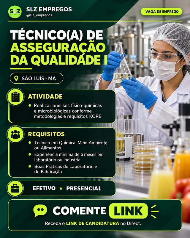 Técnico(a) de Asseguração da Qualidade I