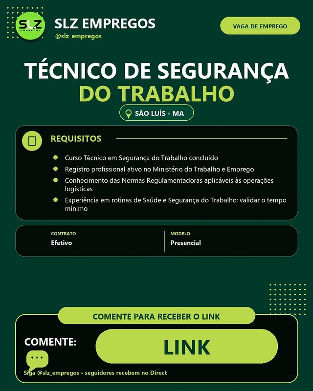 Técnico de Segurança do Trabalho - São Luís