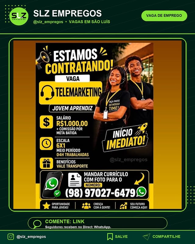 Telemarketing Jovem Aprendiz Faca Parte