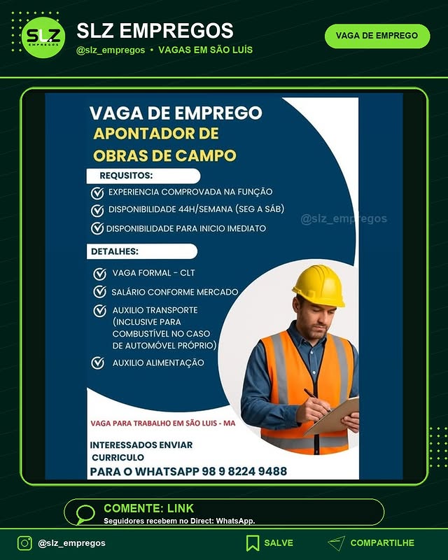 Trabalho em Sao Luis Ma Interessados Enviar