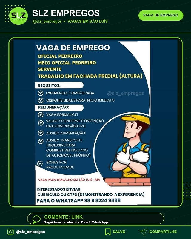 Trabalho em Sao Luis Ma Interessados Enviar