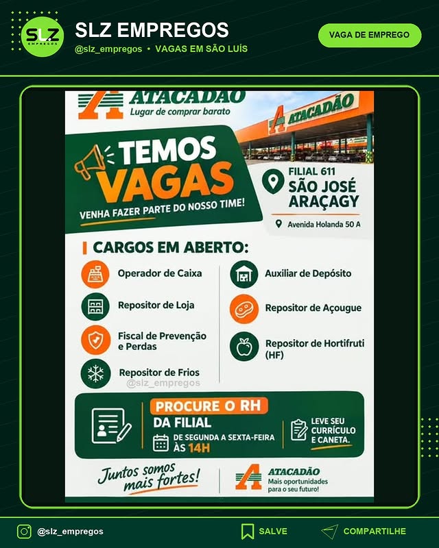 Vagas Saoluis Time Venha Fazer Parte do Nosso Filial