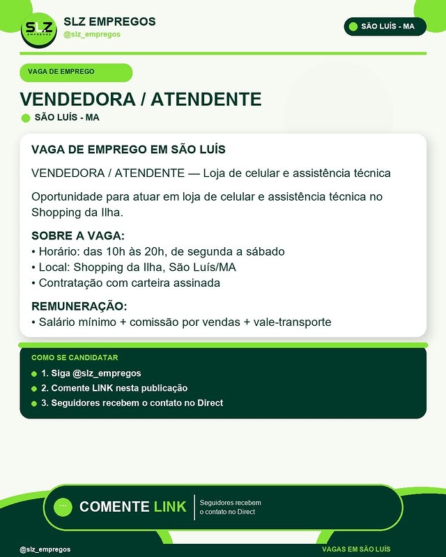 VENDEDORA / ATENDENTE