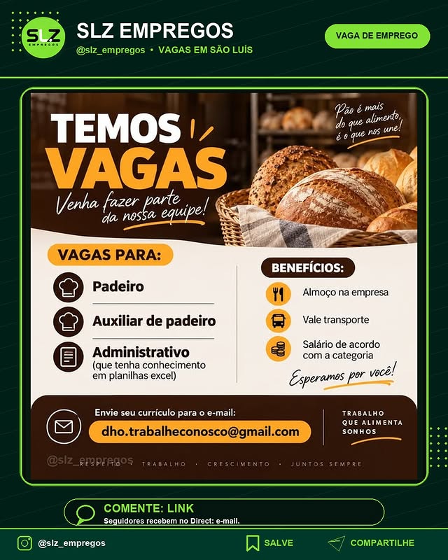 Venha Fazer Parte da Nossa Equipe Vagas